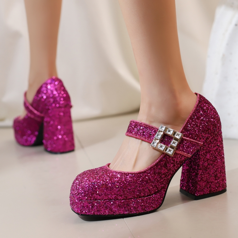 Luxury Lifestyle - Women's Block High Heels Mary Jane
