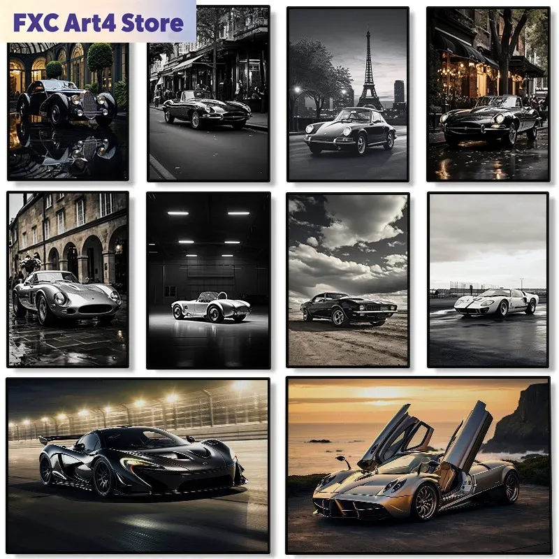 Luxury Lifestyle Photography - Frameless Modern Famous Brand Cars Poster