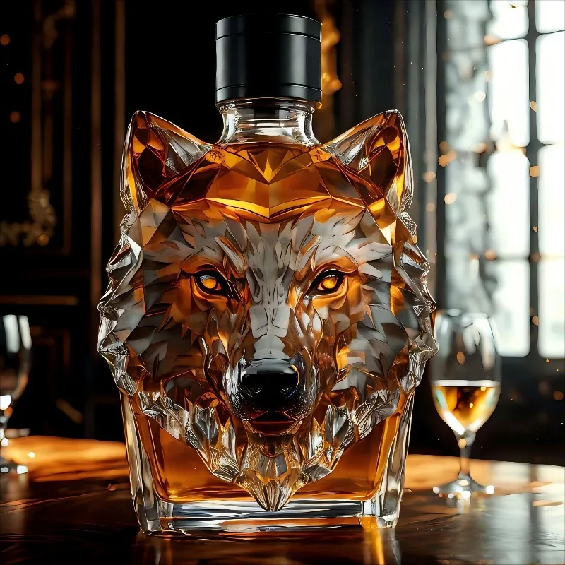 High Borosilicate Glass Wolf H - Glass Decanter Whiskey ulasan dan harga