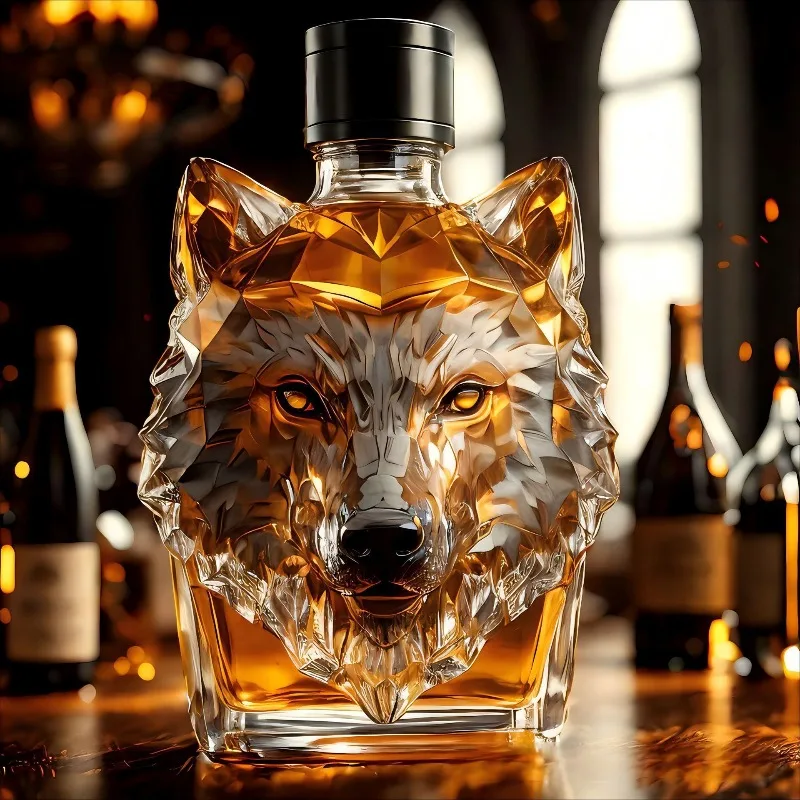 High Borosilicate Glass Wolf H - Glass Decanter Whiskey ulasan dan harga