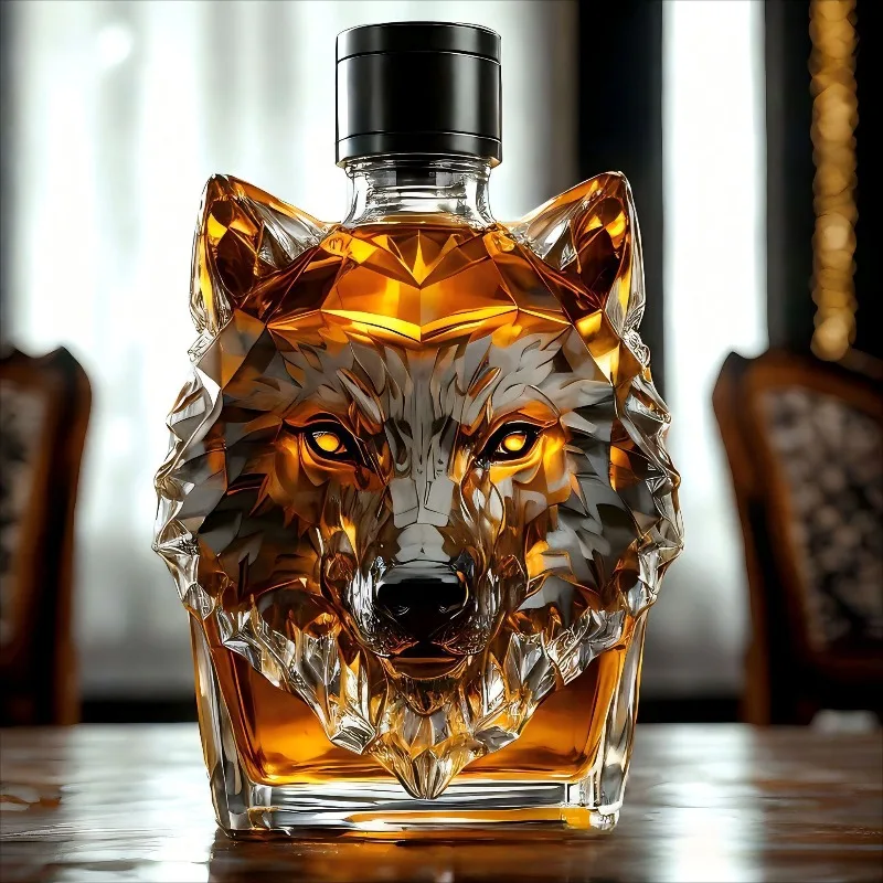 High Borosilicate Glass Wolf H - Glass Decanter Whiskey ulasan dan harga