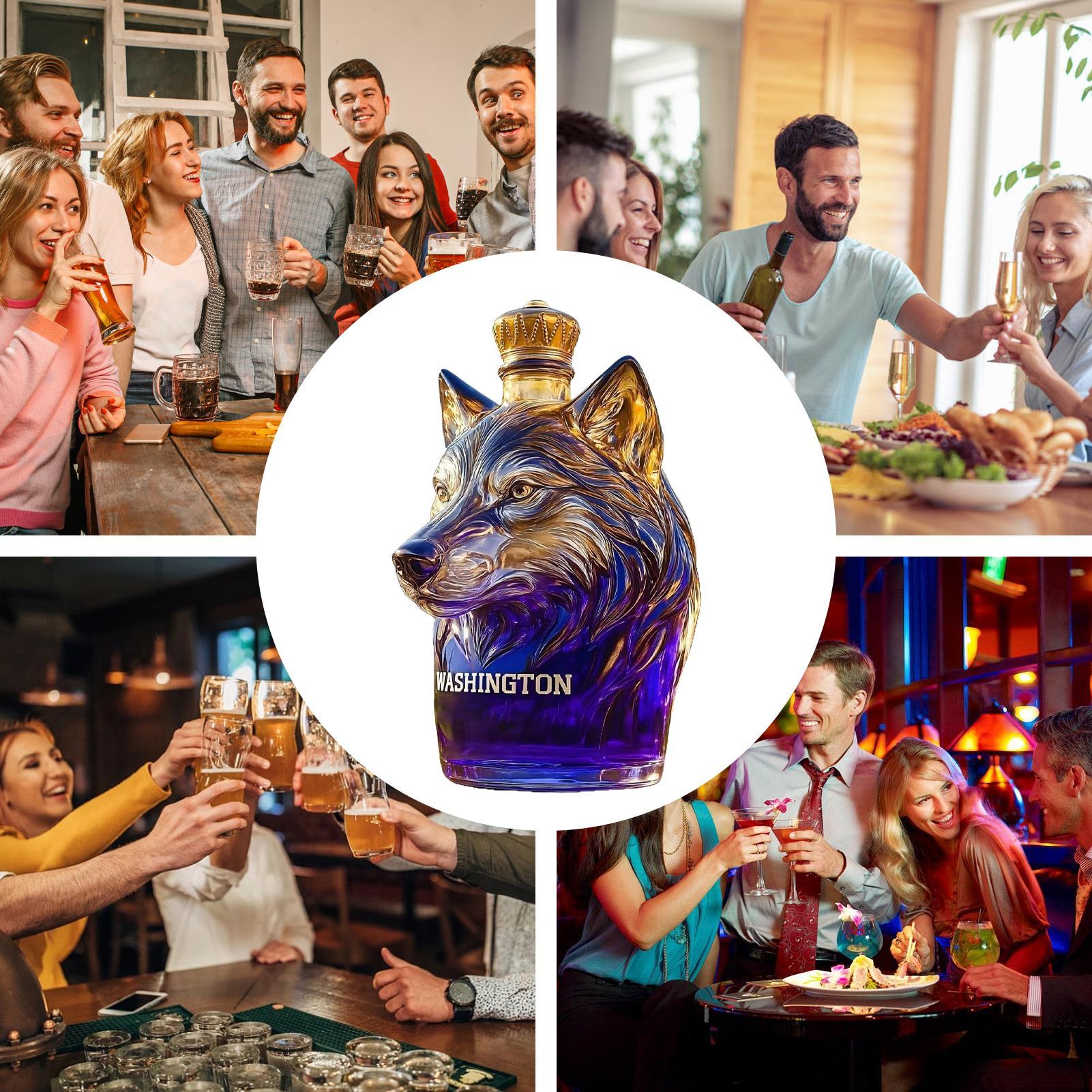 Wine Bottles Leak-Proof Glass  - Glass Decanter Whiskey ulasan dan harga