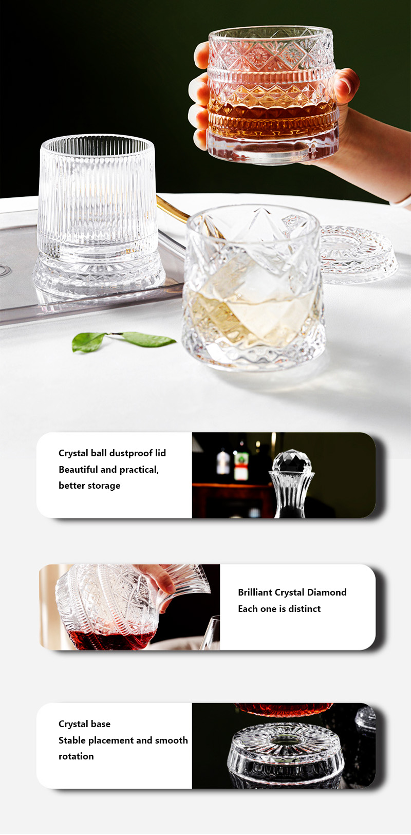 DEOUNY European Star Diamond R - Glass Decanter Whiskey ulasan dan harga