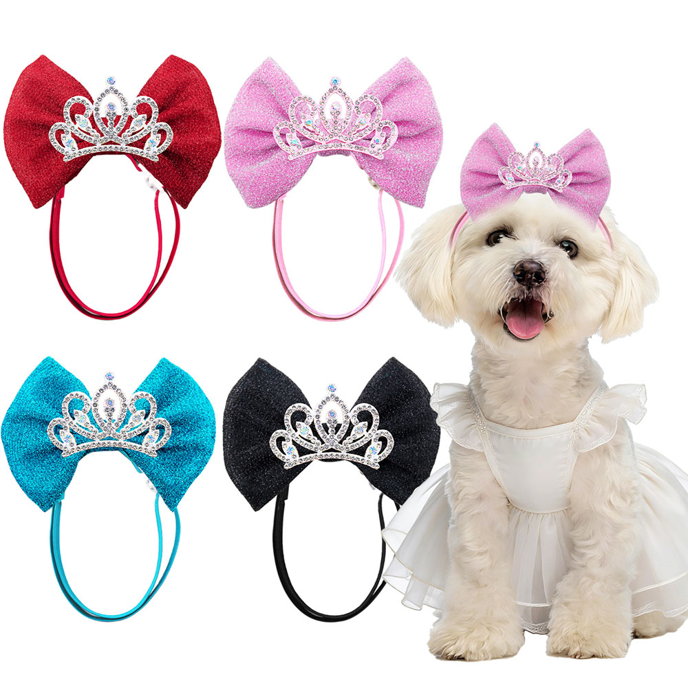 1PC Diamonds Dog Hair Bows Ela - Luxury Lifestyle Photography ulasan dan harga