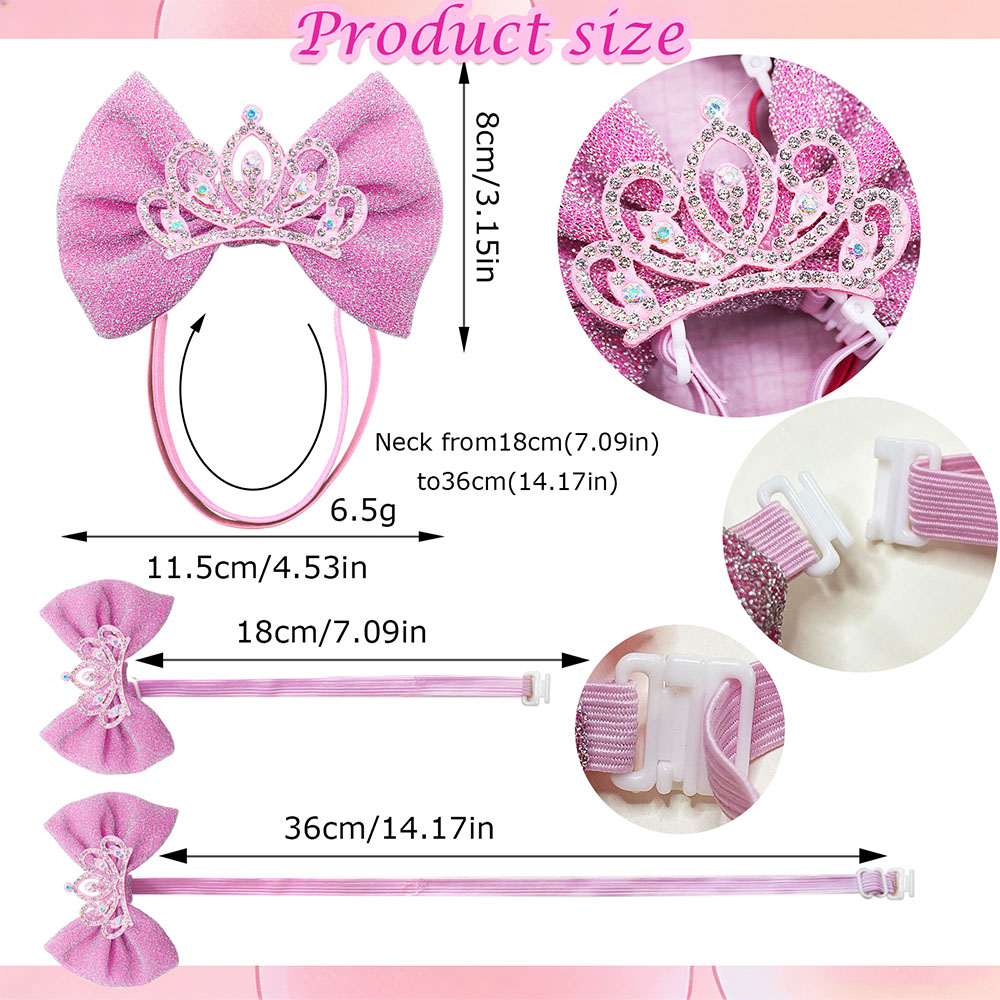 1PC Diamonds Dog Hair Bows Ela - Luxury Lifestyle Photography ulasan dan harga