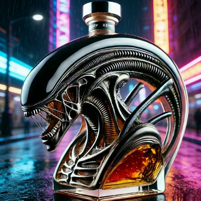 Alien Xenomorph Shaped Whiskey - Glass Decanter Whiskey ulasan dan harga