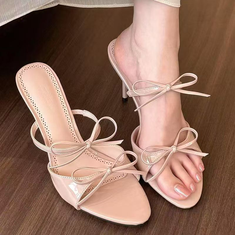 Sexy High Heels Slippers Bow W - Luxury Lifestyle ulasan dan harga