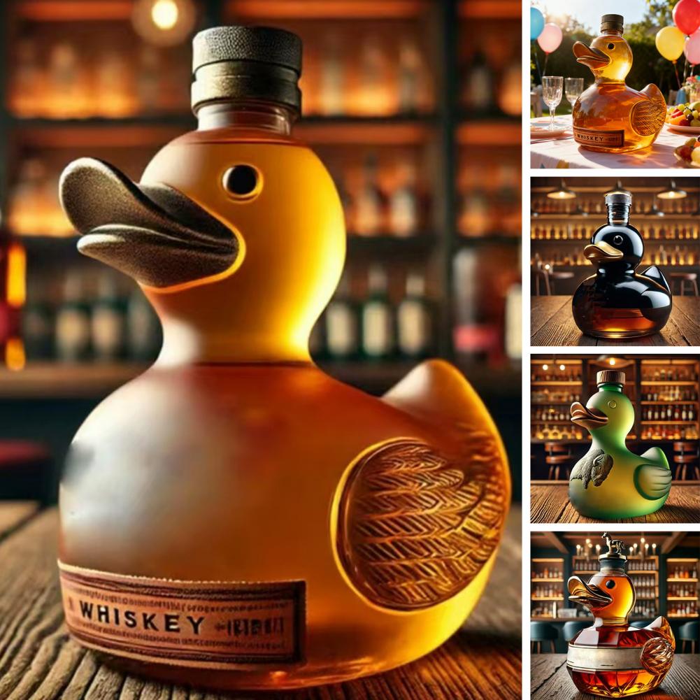 Duck Whiskey Bottle Glass Anim - Glass Decanter Whiskey ulasan dan harga