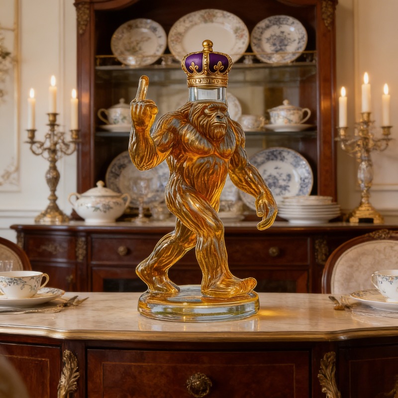 Funny Bigfoot Crown Whiskey De - Glass Decanter Whiskey ulasan dan harga