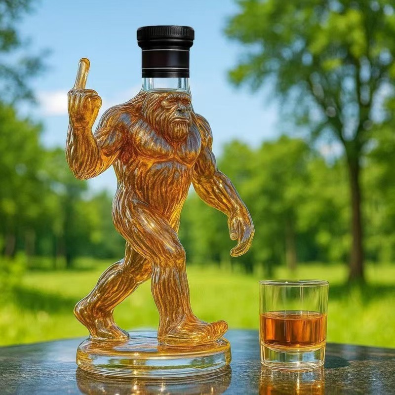 Funny Bigfoot Crown Whiskey De - Glass Decanter Whiskey ulasan dan harga