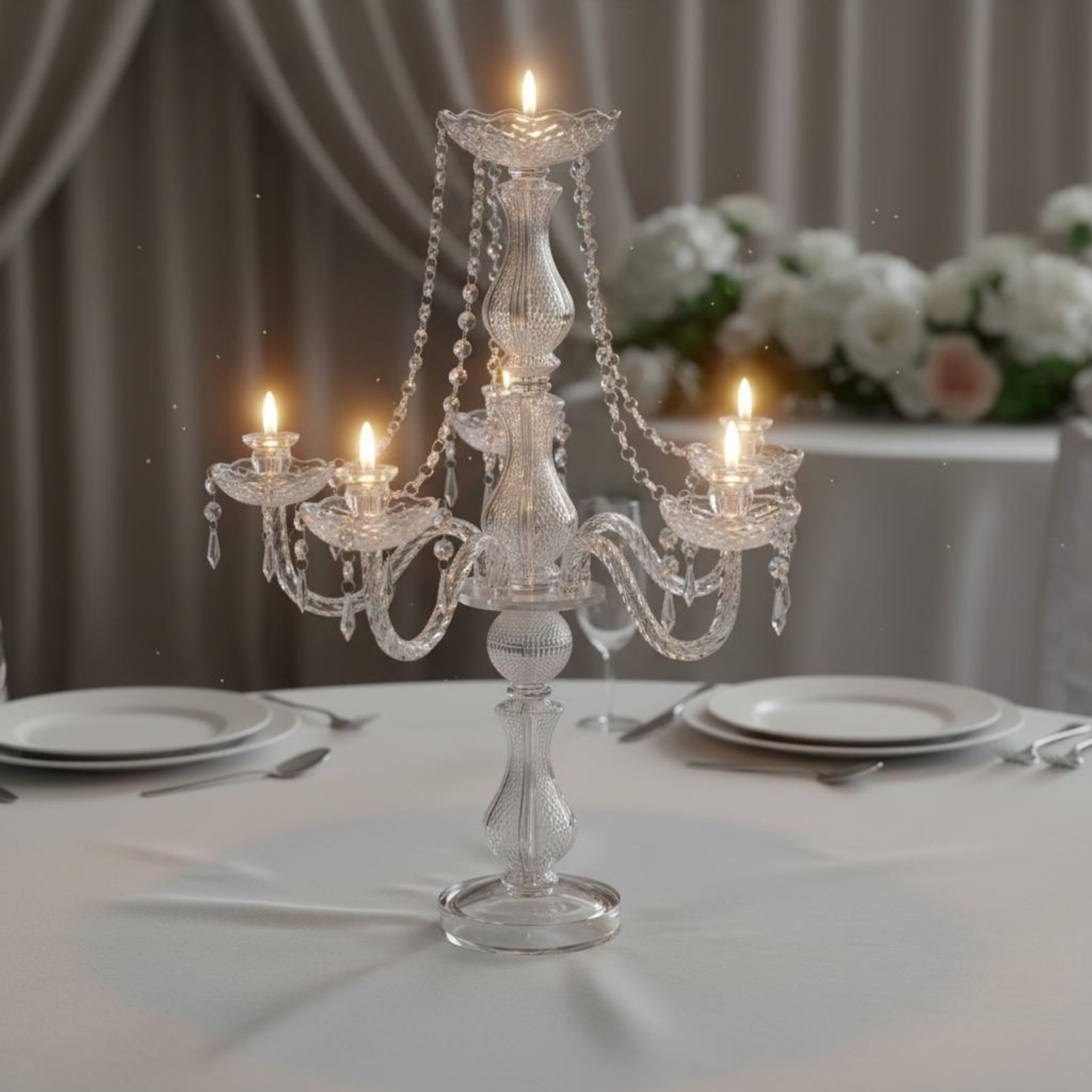 Crystal Candelabra Elegant Wed - Luxury Lifestyle ulasan dan harga
