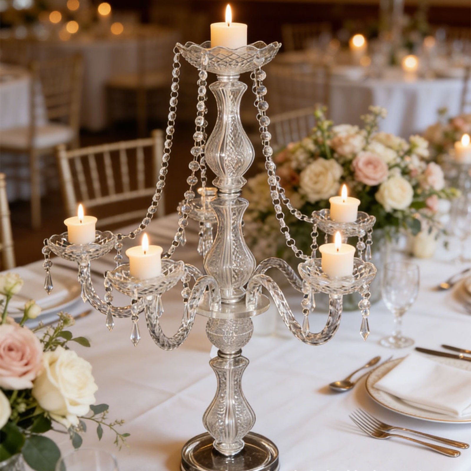 Crystal Candelabra Elegant Wed - Luxury Lifestyle ulasan dan harga