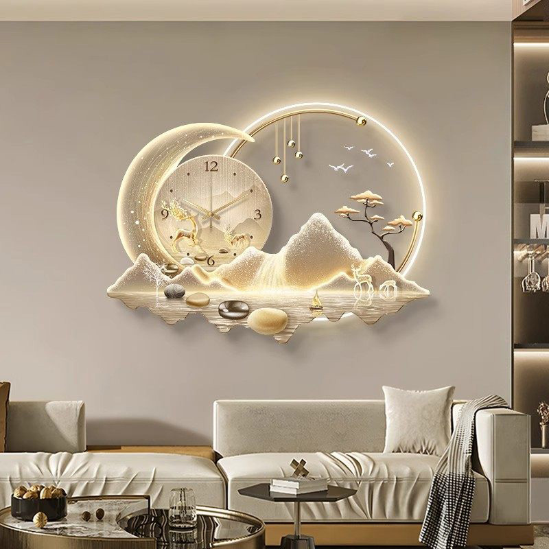 Art Mural Led Clock Wall Luxur - Luxury Lifestyle Aesthetic ulasan dan harga