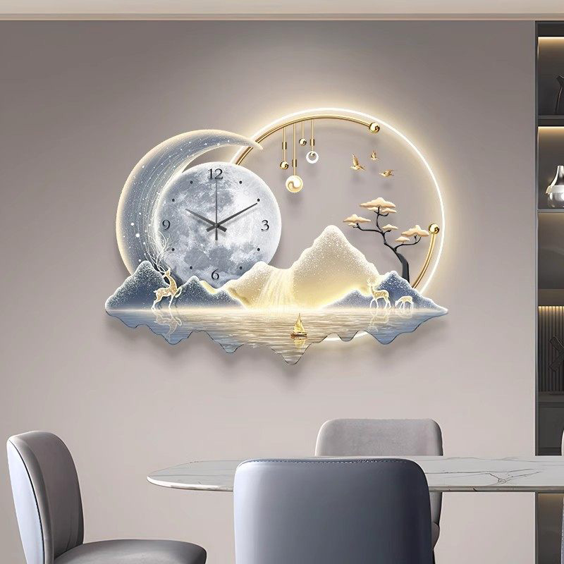 Art Mural Led Clock Wall Luxur - Luxury Lifestyle Aesthetic ulasan dan harga