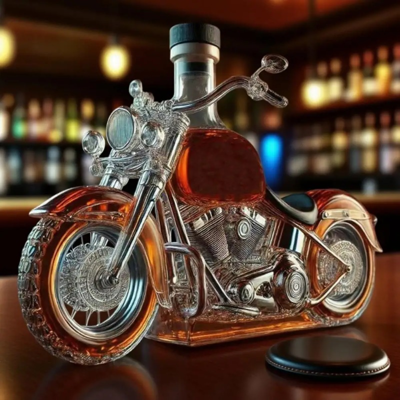 Motorcycle Style Whisky Decant - Glass Decanter Whiskey ulasan dan harga